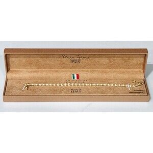 Mia Fiore Bracelet Gold Plated Sterling Silver Fresh Water Pearl NEW 7" + 1"